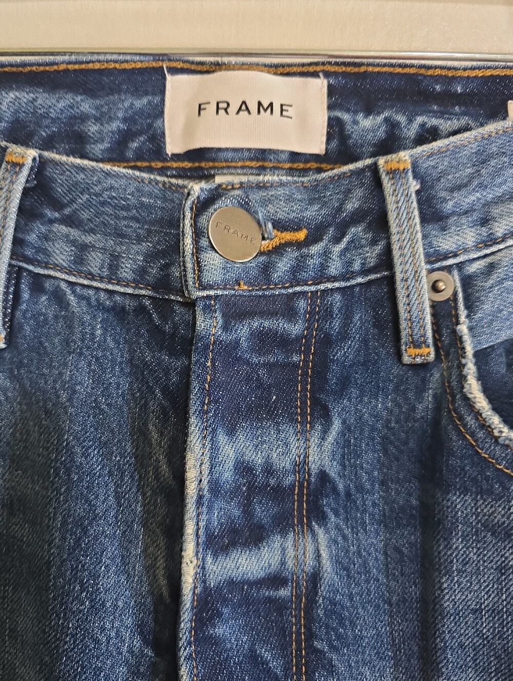 Frame Denim Le Original Jeans Angeles Sand 30 Rigid Denim High Rise Straight - Picture 4 of 8